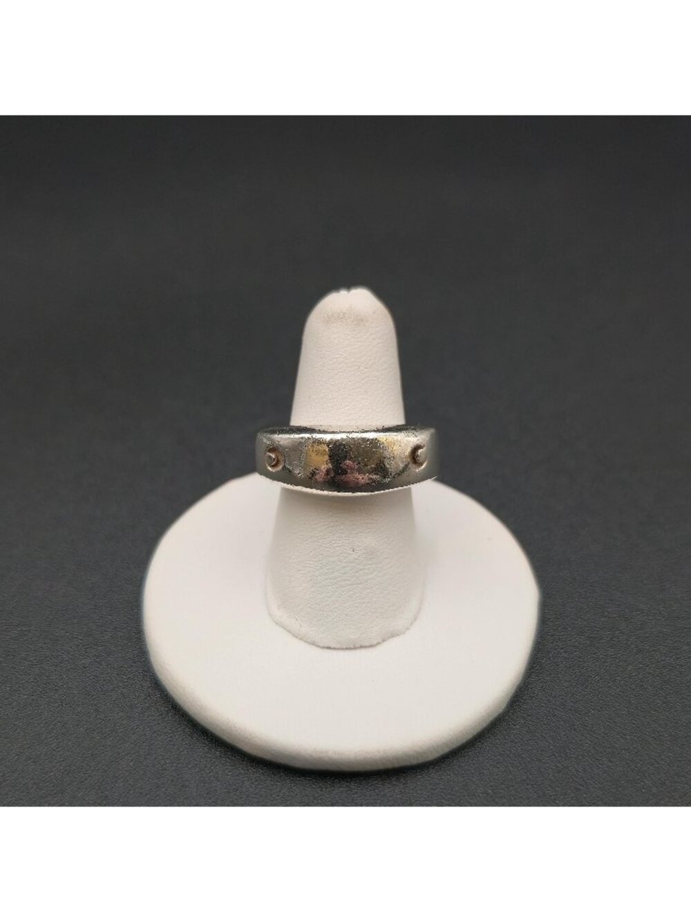 Size 5 Sterling Silver Small Heavy Wide Polished Cigar Band Ring A8838